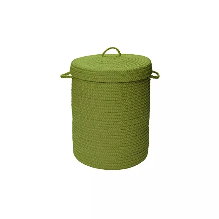 Simply Home Solid Bright Green 16x16x24 hamper w/ lid