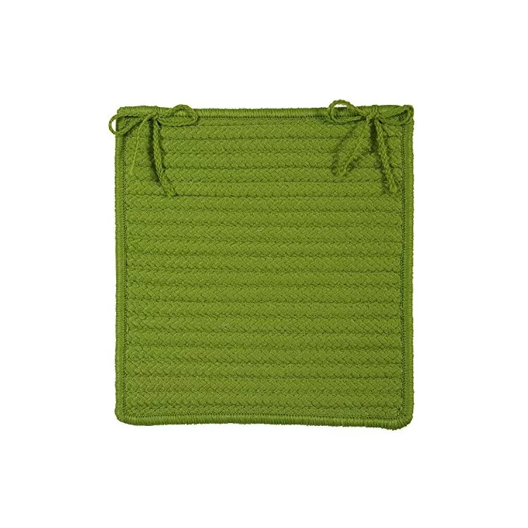Simply Home Solid - Bright Green Chair Pad (set 4)