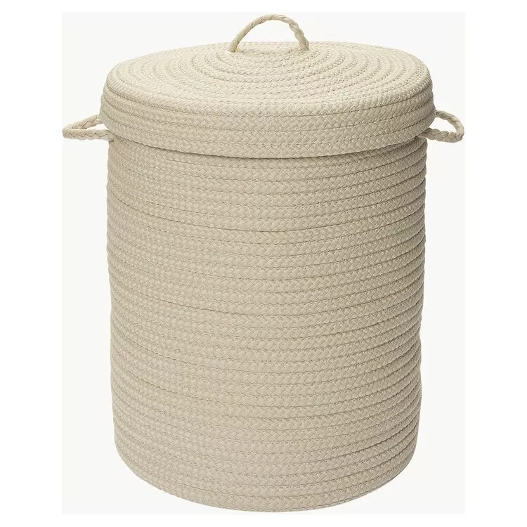 Simply Home Solid Linen 18x18x30 hamper w/ lid