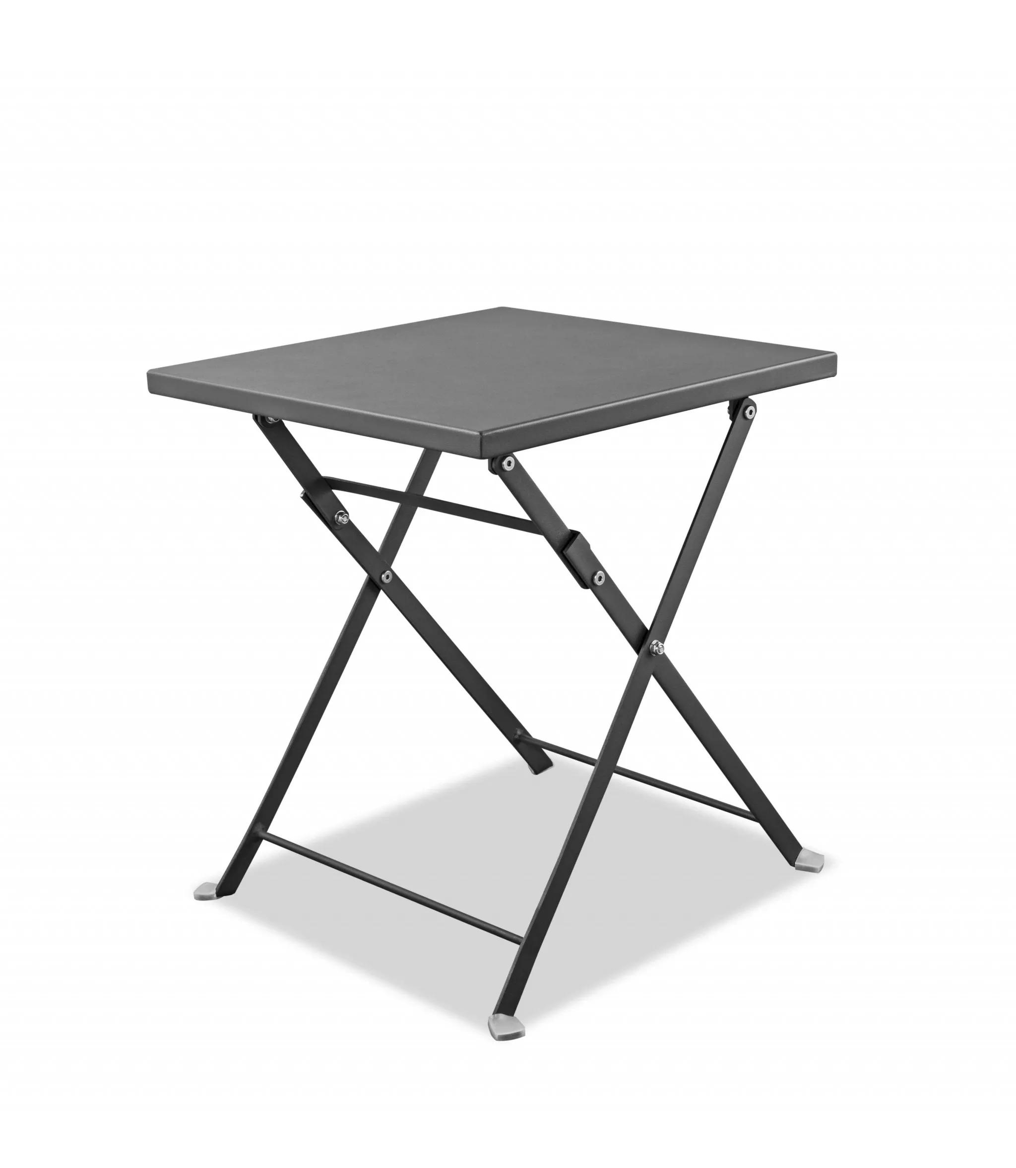 Sleek Square End Table in Polished Stainless Steel – Compact Design