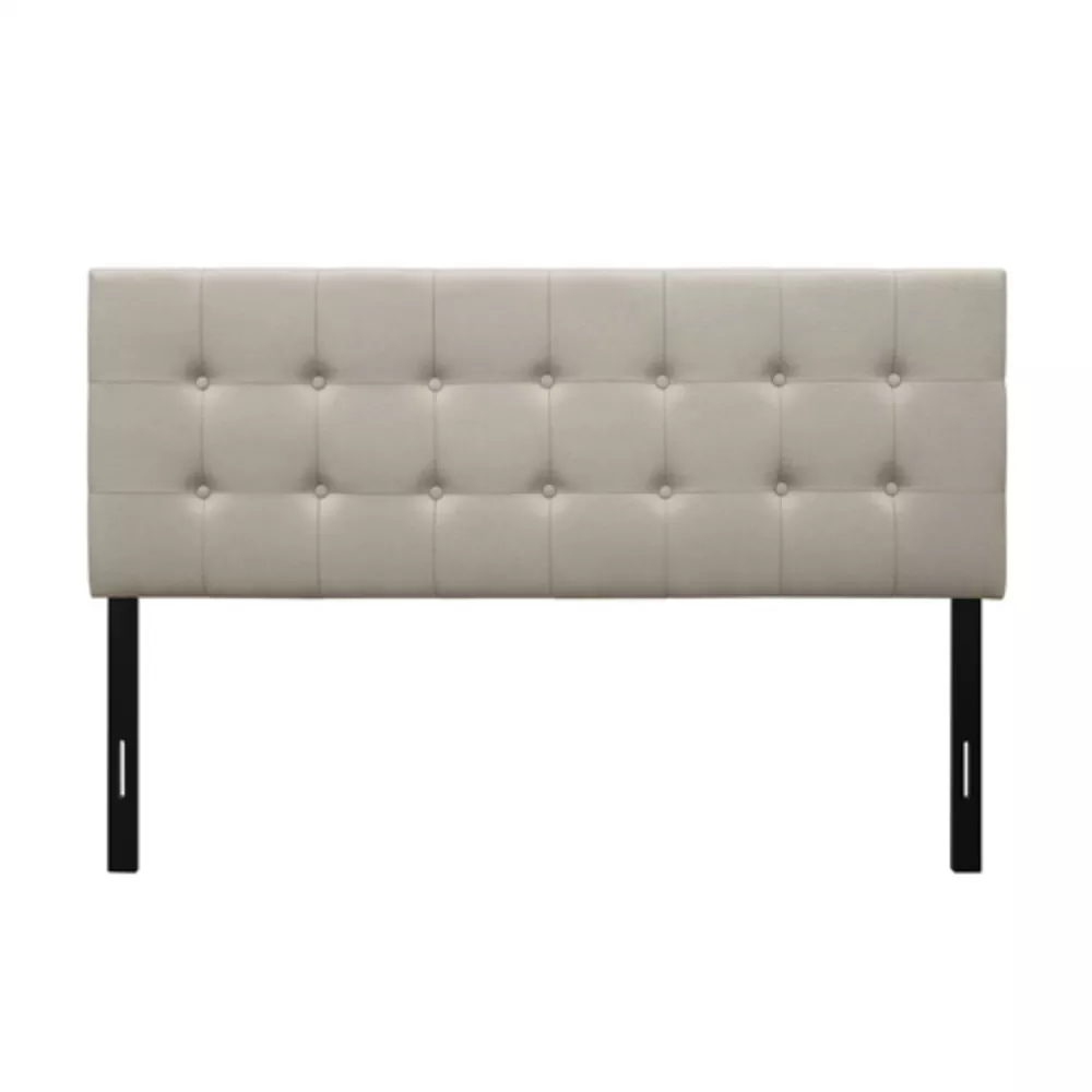 Soft Tufted Fabric Headboard for Bed Frame with Button Detailing