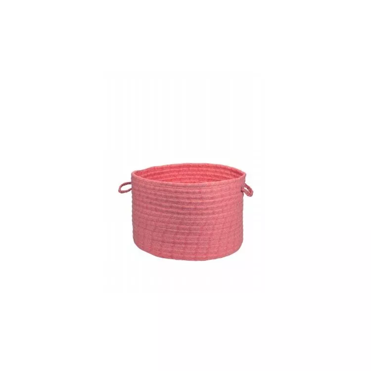 Solid Fabric Basket - Coral 14"x10"