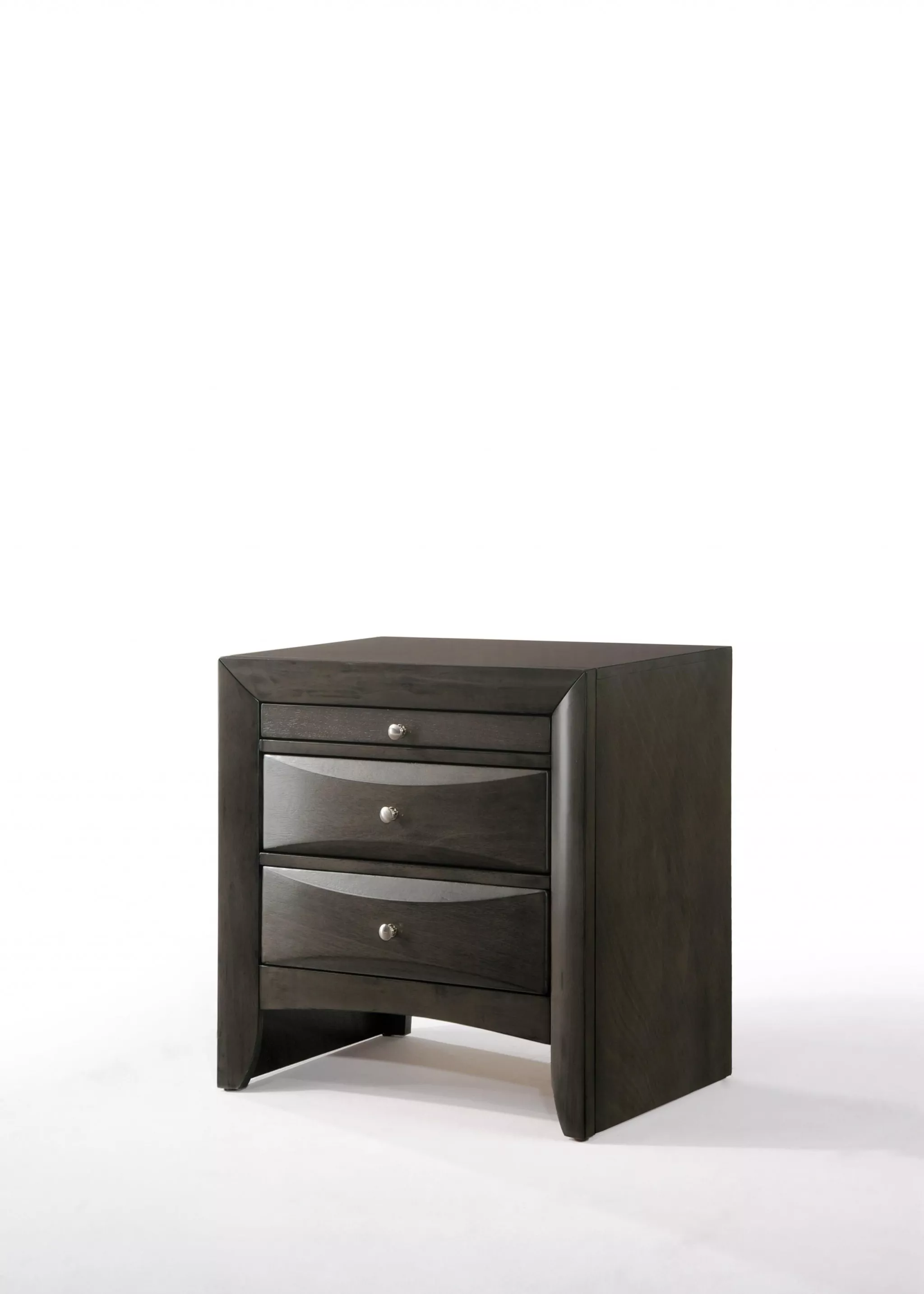 Solid Wood Nightstand with 2 Drawers – Durable Bedside Cabinet