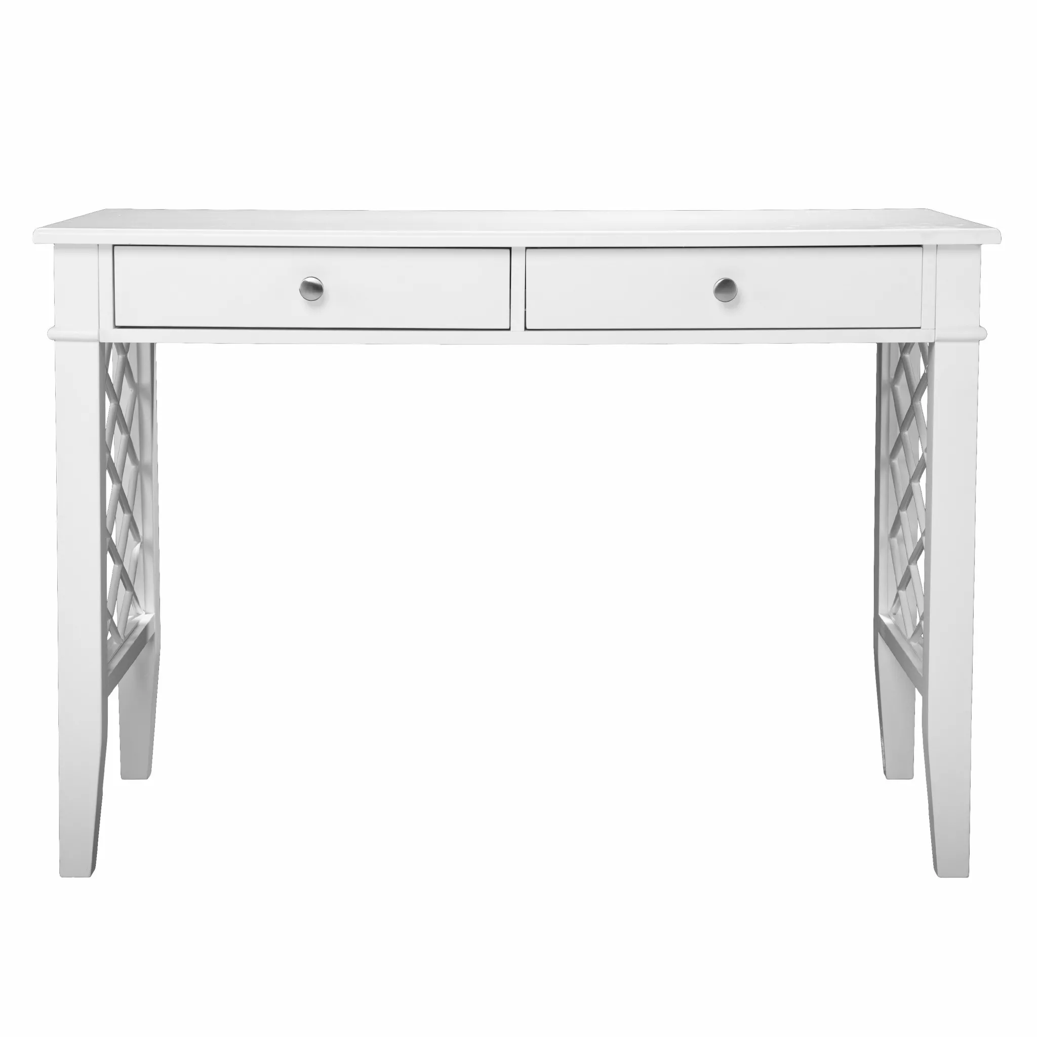 Solid Wood Writing Desk with 2 Drawers – Durable Home Office Work Table
