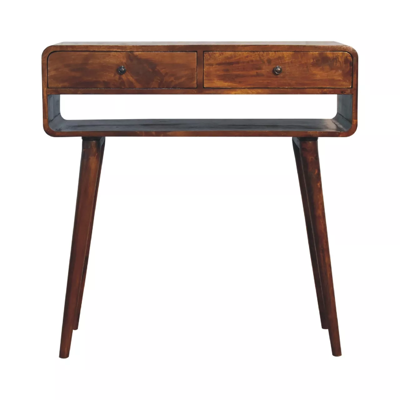 SonataSolid Wood Chestnut 2Drawer Console Table