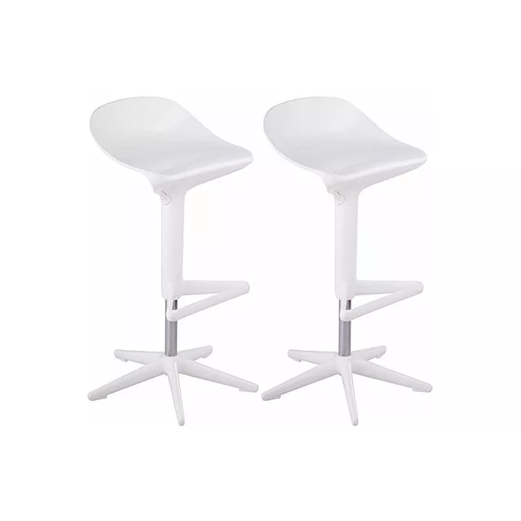 Starfish Bar Stools 2 - Pack Adjustable Height Wicker Backs - Mod Made