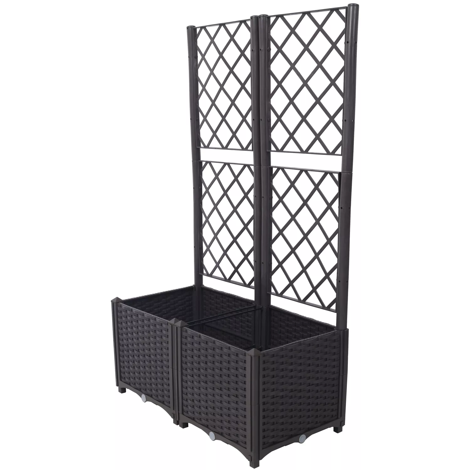 Streamdale Poly Rattan Raised Bed Trellis with Removable Pots