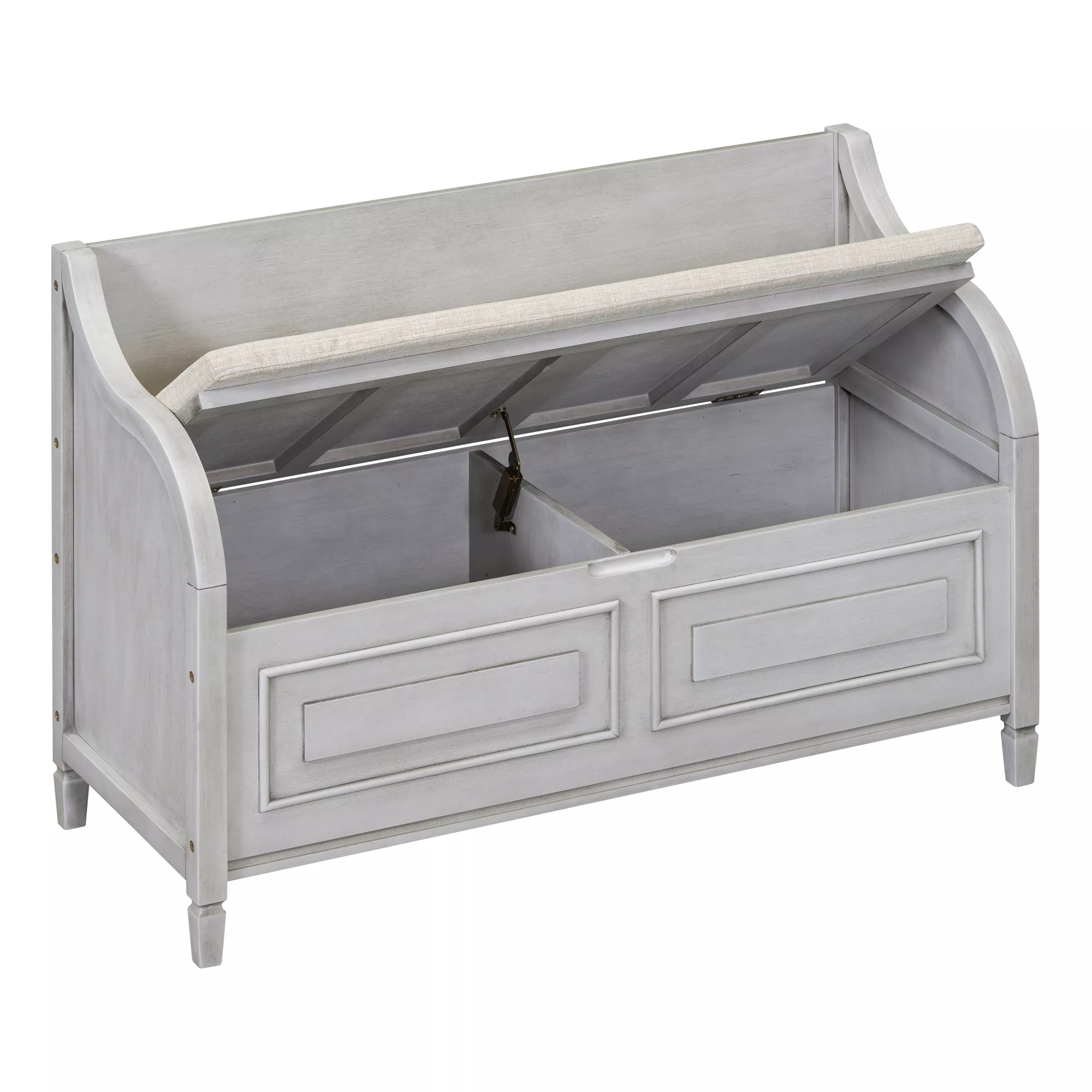 Streamdale Rustic Solid Wood Entryway Bench (Gray/Beige)