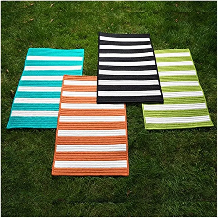 Stripe It- Black White 4'x6'
