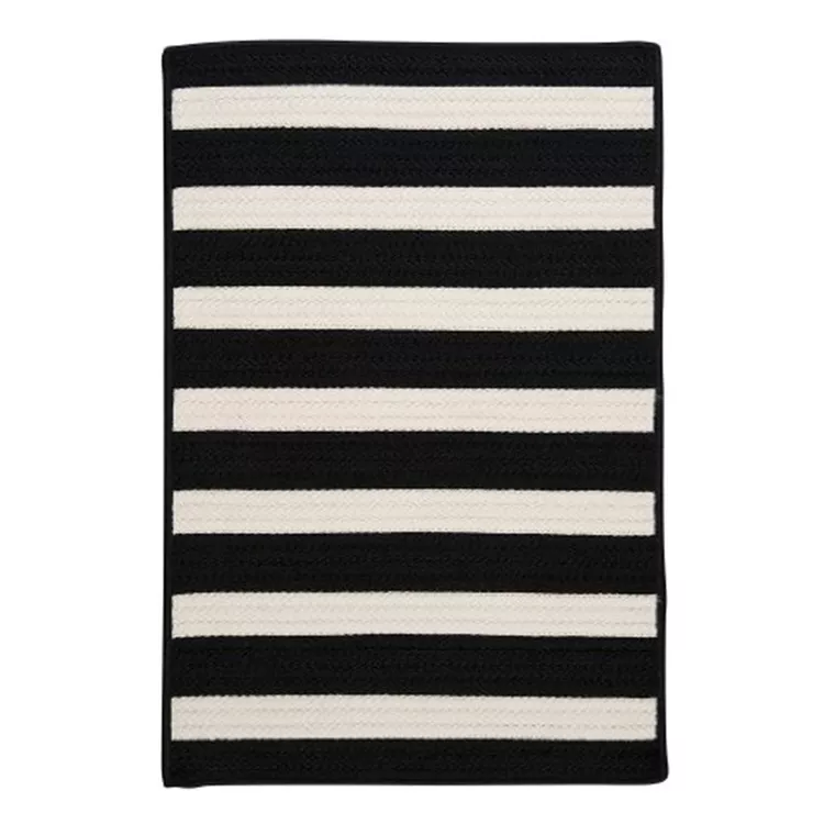 Stripe It- Black White 5'x8'