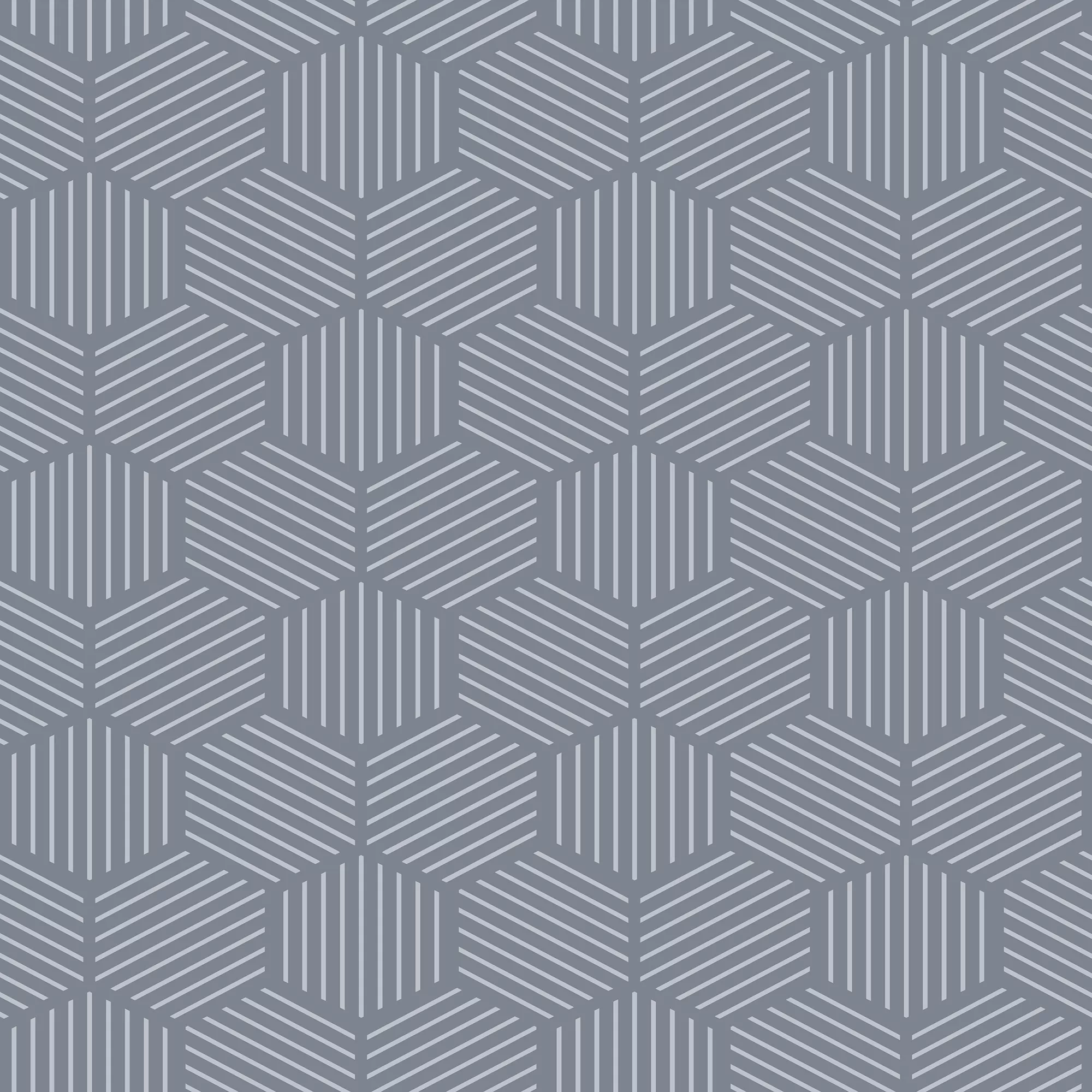 Striped Hexagonal Mosaic Peel and Stick Wallpaper