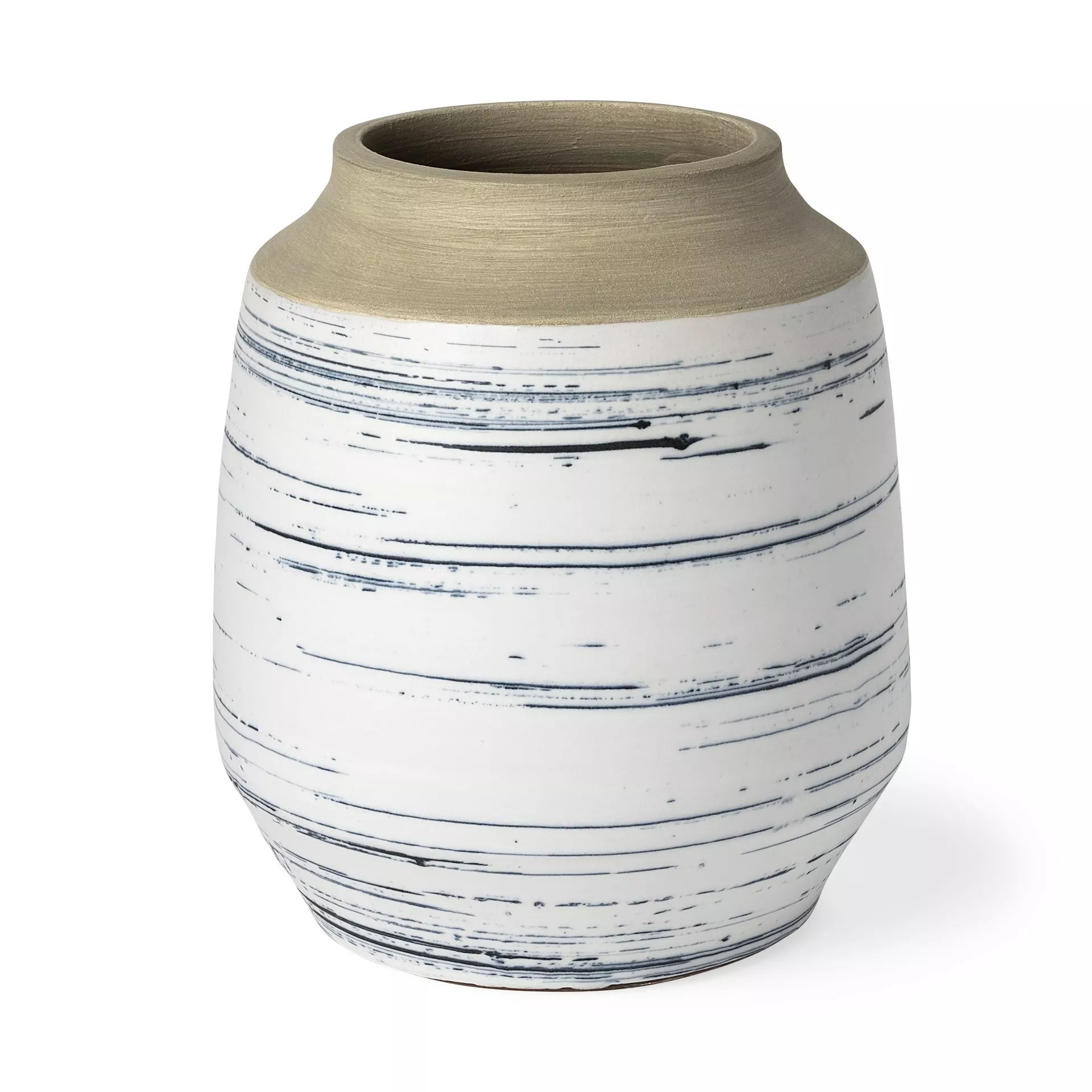 Stylish Abstract Cylinder Ceramic Vase for Home Accent or Table Display