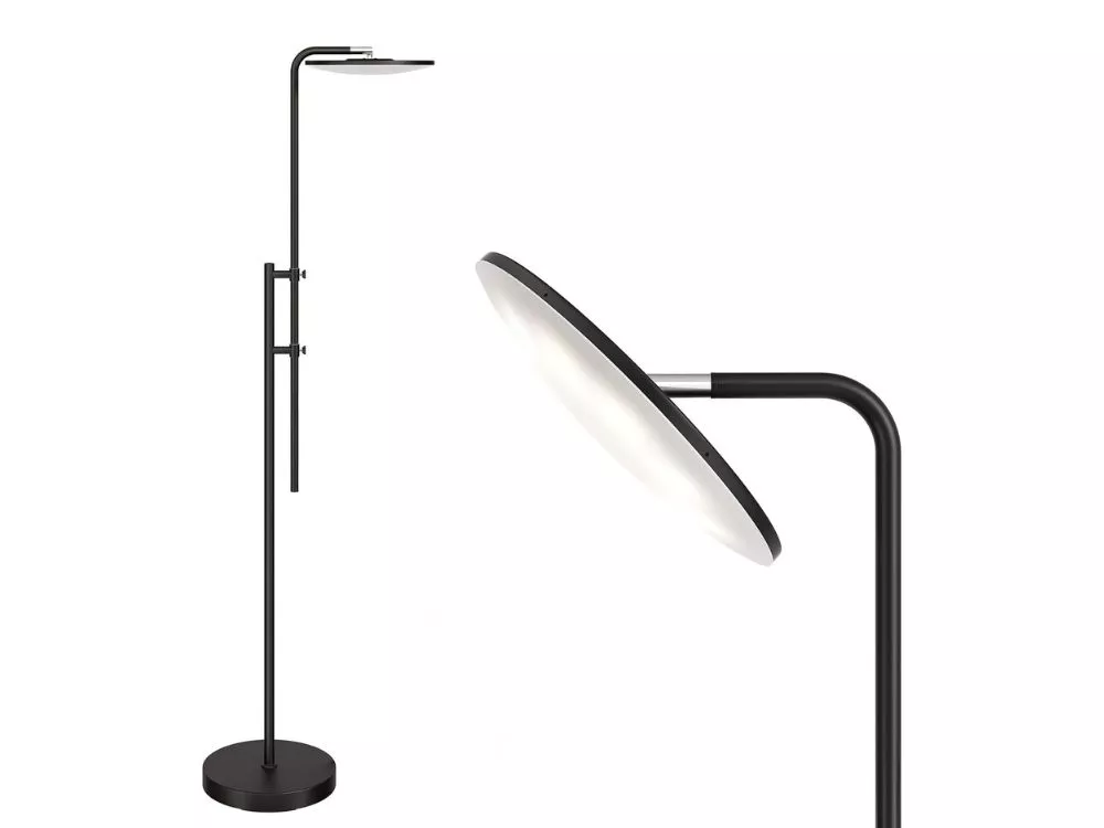 Super Bright LED Floor Lamp with Remote Control Adjustable Head for Home