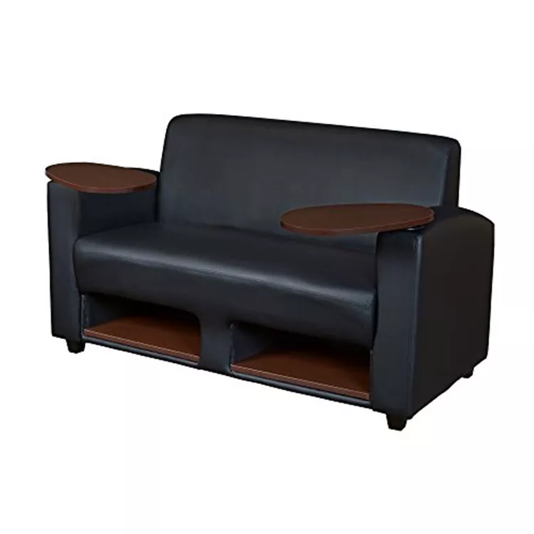 Supernova Tablet Arm Loveseat- Black/Java