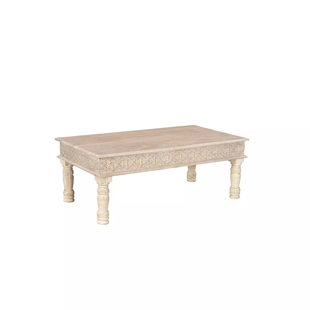 Taran Designs Eldris Carved Solid Wood Coffee Table
