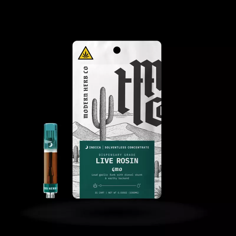 THCa Rosin Vape Cartridge: GMO (Indica), 1g