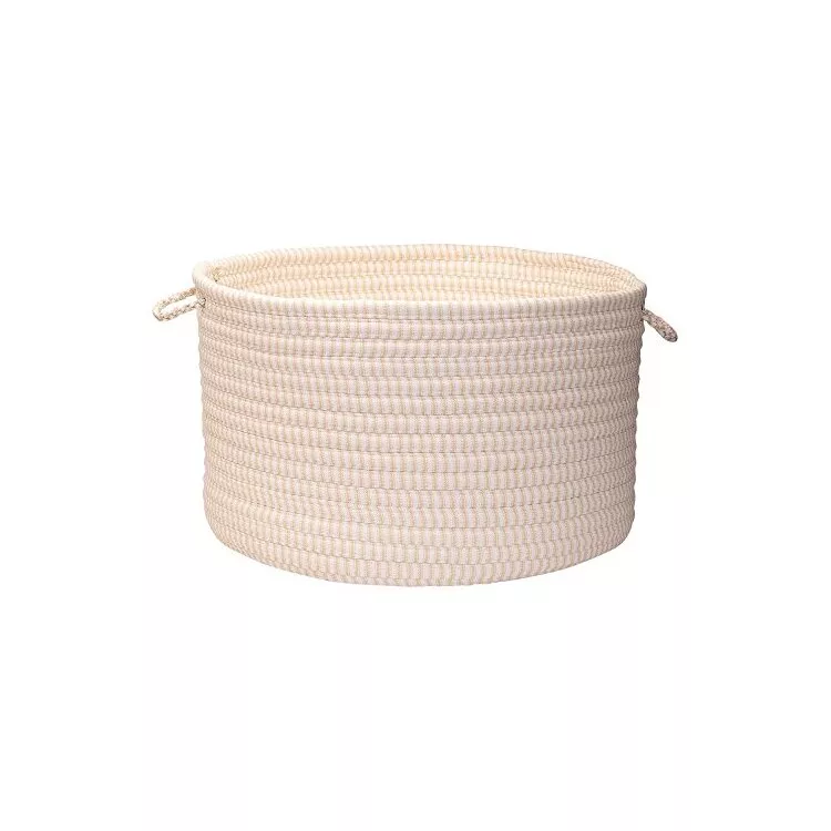 Ticking Solids Canvas 14"x10" Basket