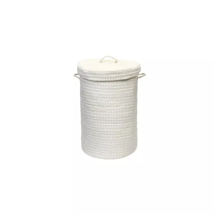Ticking Solids Canvas 16"x24" Hamper