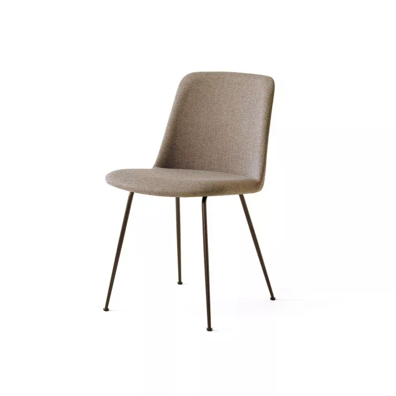 & Tradition Rely HW8 Upholstered Chair - Bronzed Base / Re-Wool 0218
