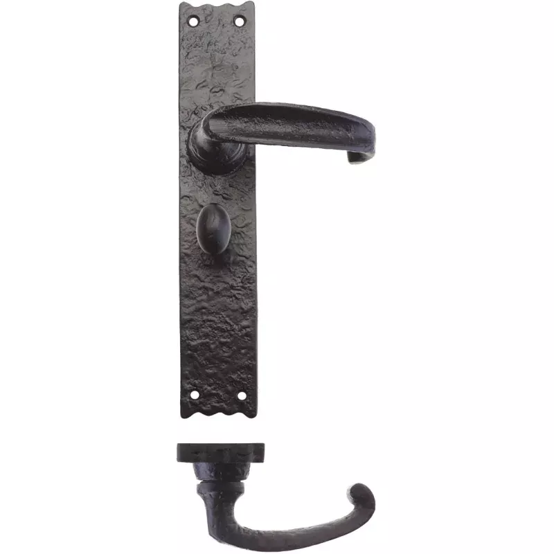 Traditional Lever on Bathroom Long Backplate - 10"