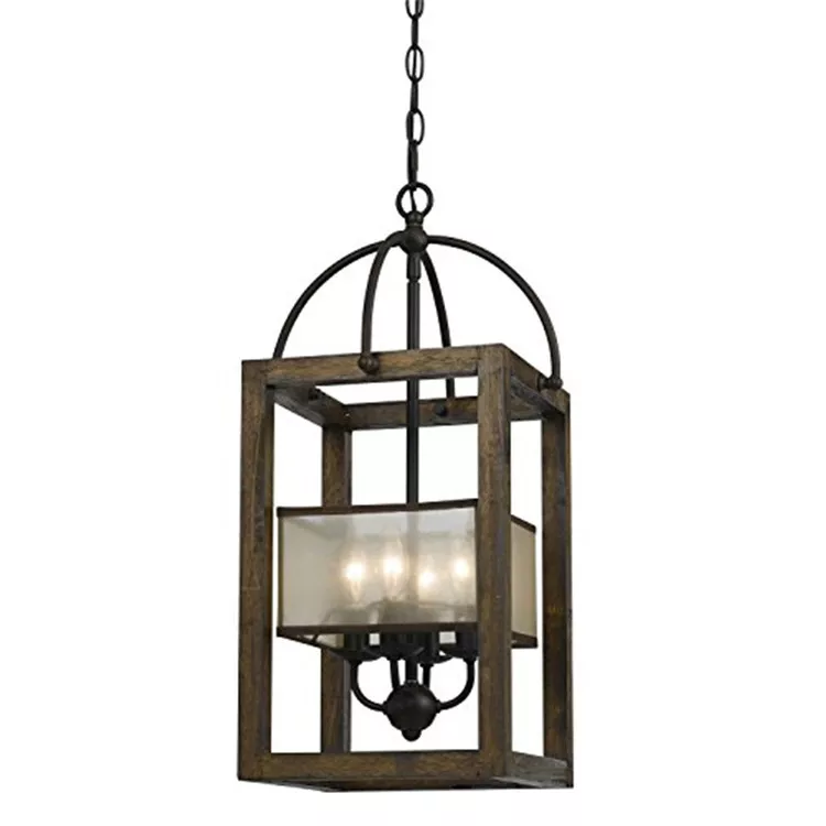 Transitional Bronze Four Light Chandelier Lighting Fixture 23.5