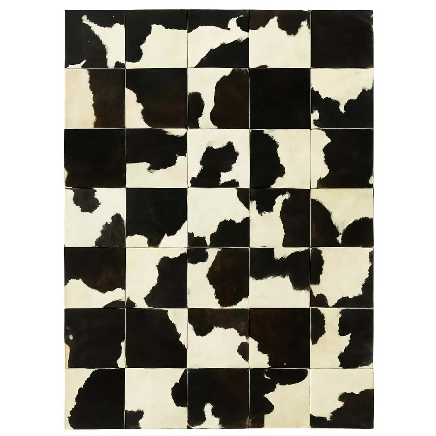 Tricolor Natural Cow Print Rug