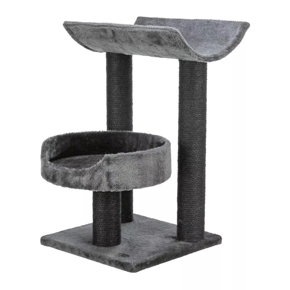 TRIXIE Isaba Plush 2-Level Cat Tree with Sisal Scratching Posts, 2 Perch