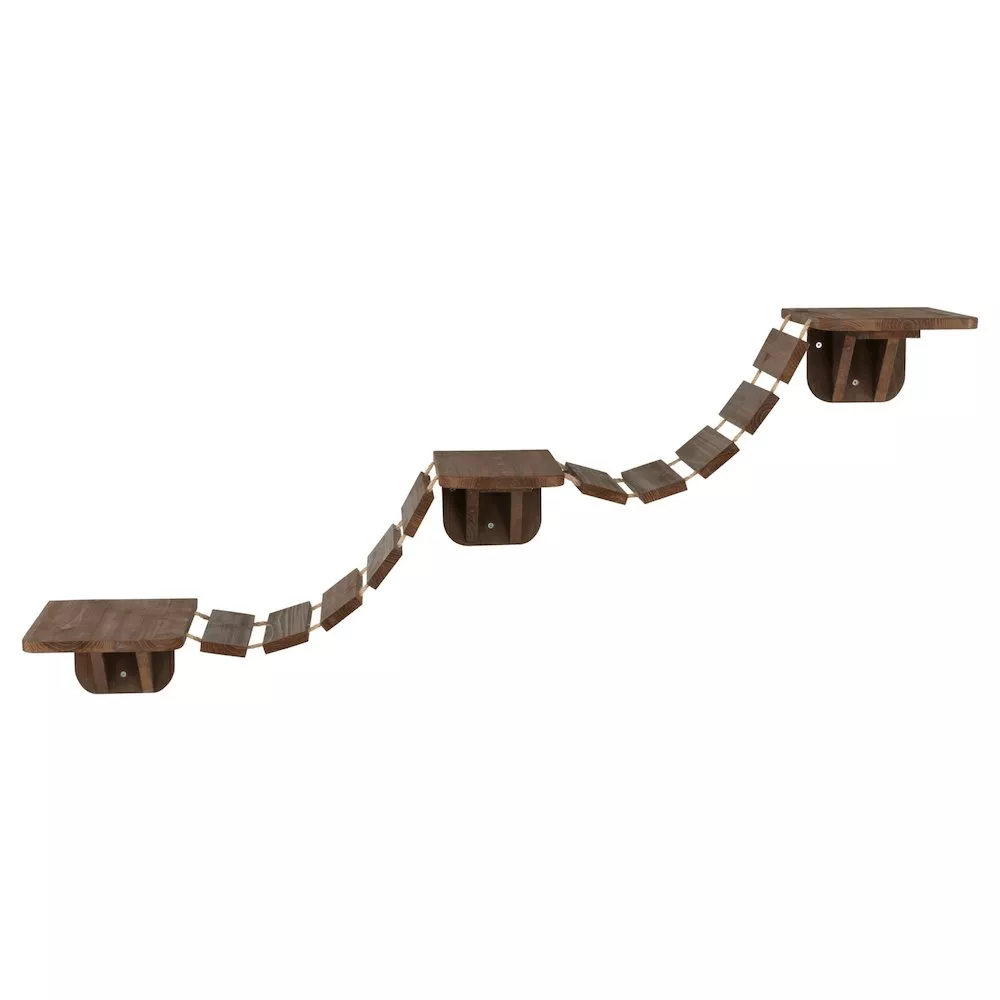 TRIXIE Multi-Level Wall Mounted Cat Perch with Bridge