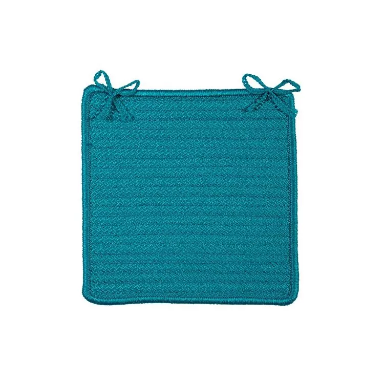 Turquoise Chair Pads Set of 4 Solid Protective Cushions - Colonial Mills