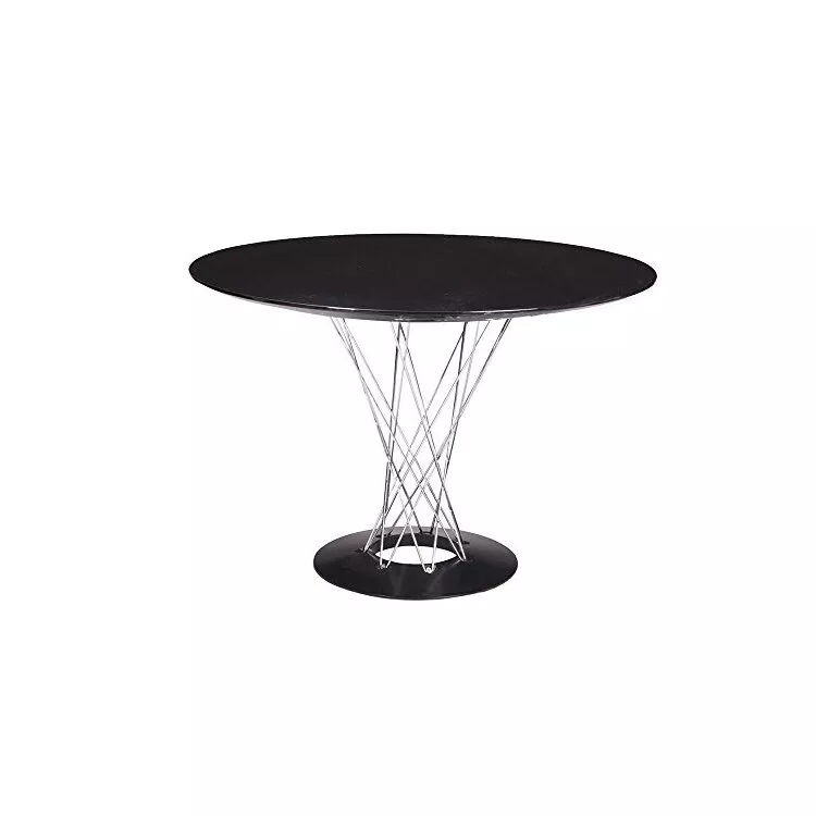 Twist Table-Wood Top-Chrome Base