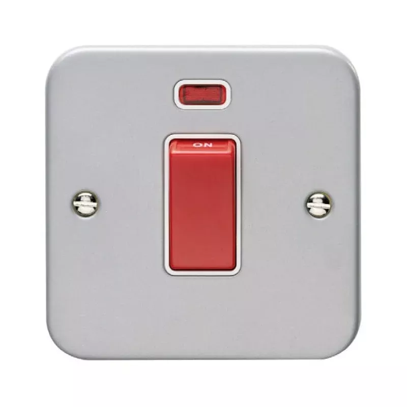 Utility 45Amp Switch With Neon Indicator - Grey