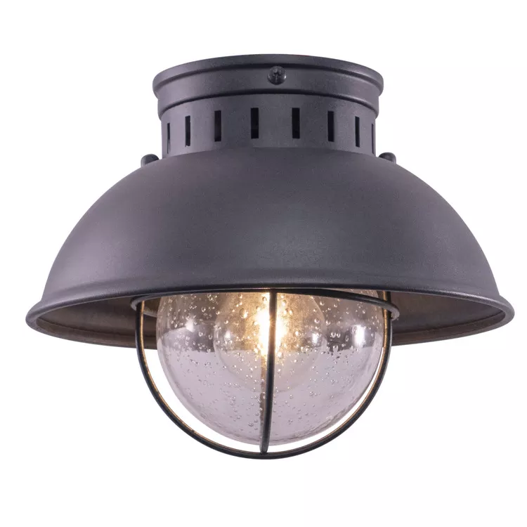 Vaxcel Coastal Barn Light - Gray Outdoor Flush Mount
