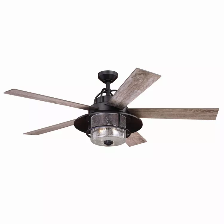 Vaxcel Farmhouse Ceiling Fan - 56" Bronze with LED Light & Remote