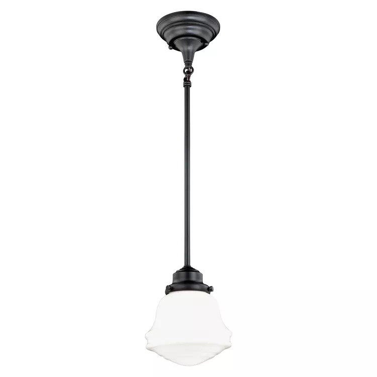 Vaxcel Farmhouse Mini Pendant Light - White Glass Ceiling Light