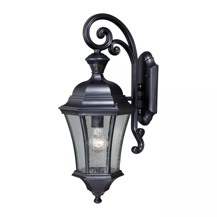 Vaxcel Motion Sensor Outdoor Wall Light - Black Dusk to Dawn