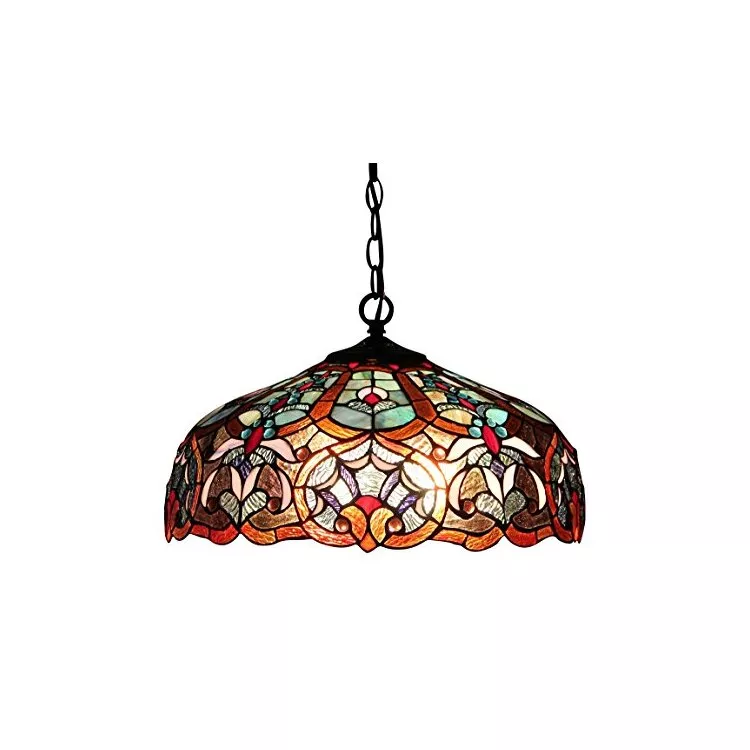 Victorian Style 2 Light Ceiling Pendant Fixture 18 Shade - Chloe Lighting