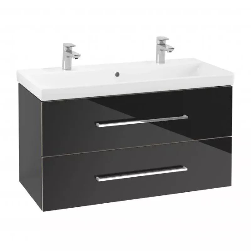 Villeroy & Boch Avento double washbasin with vanity unit with 2 pull-out compartments