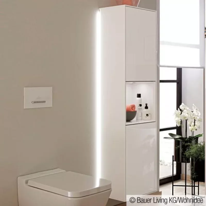 Villeroy & Boch Finion tall unit with 2 doors, rack element central
