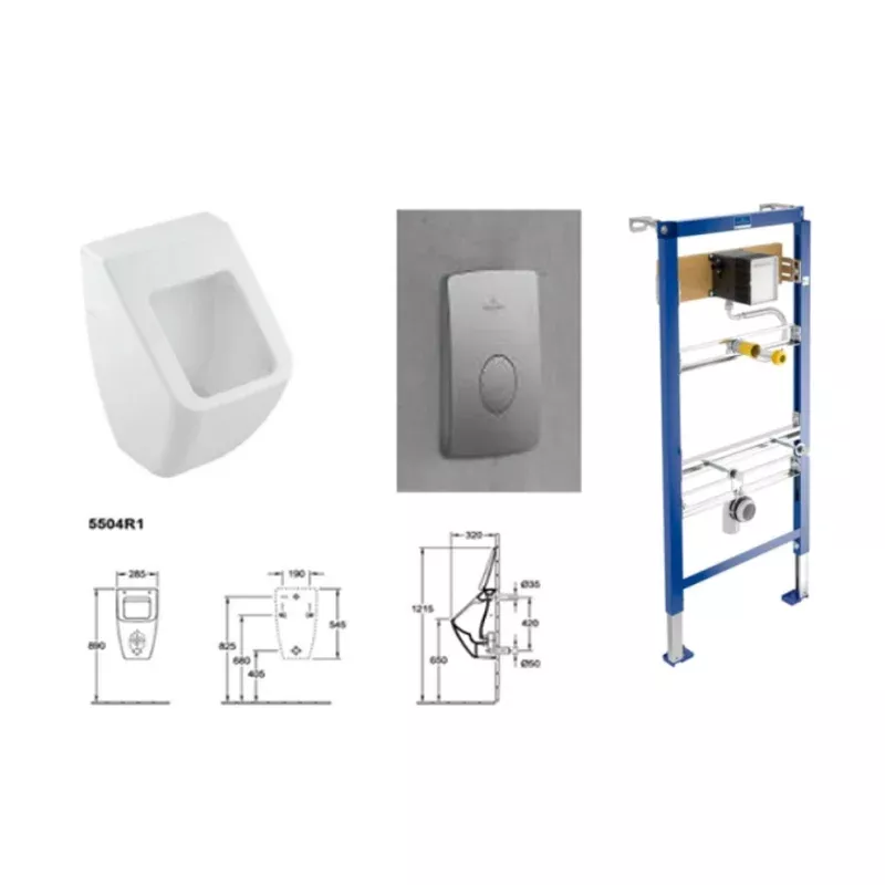 Villeroy & Boch Venticello DirectFlush urinal, rear supply include flush plate and cistern