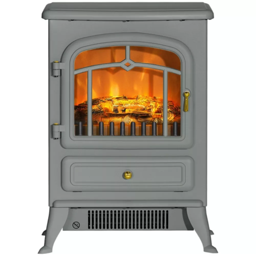 Wall-Mounted Electric Fireplace Heater with Remote Control