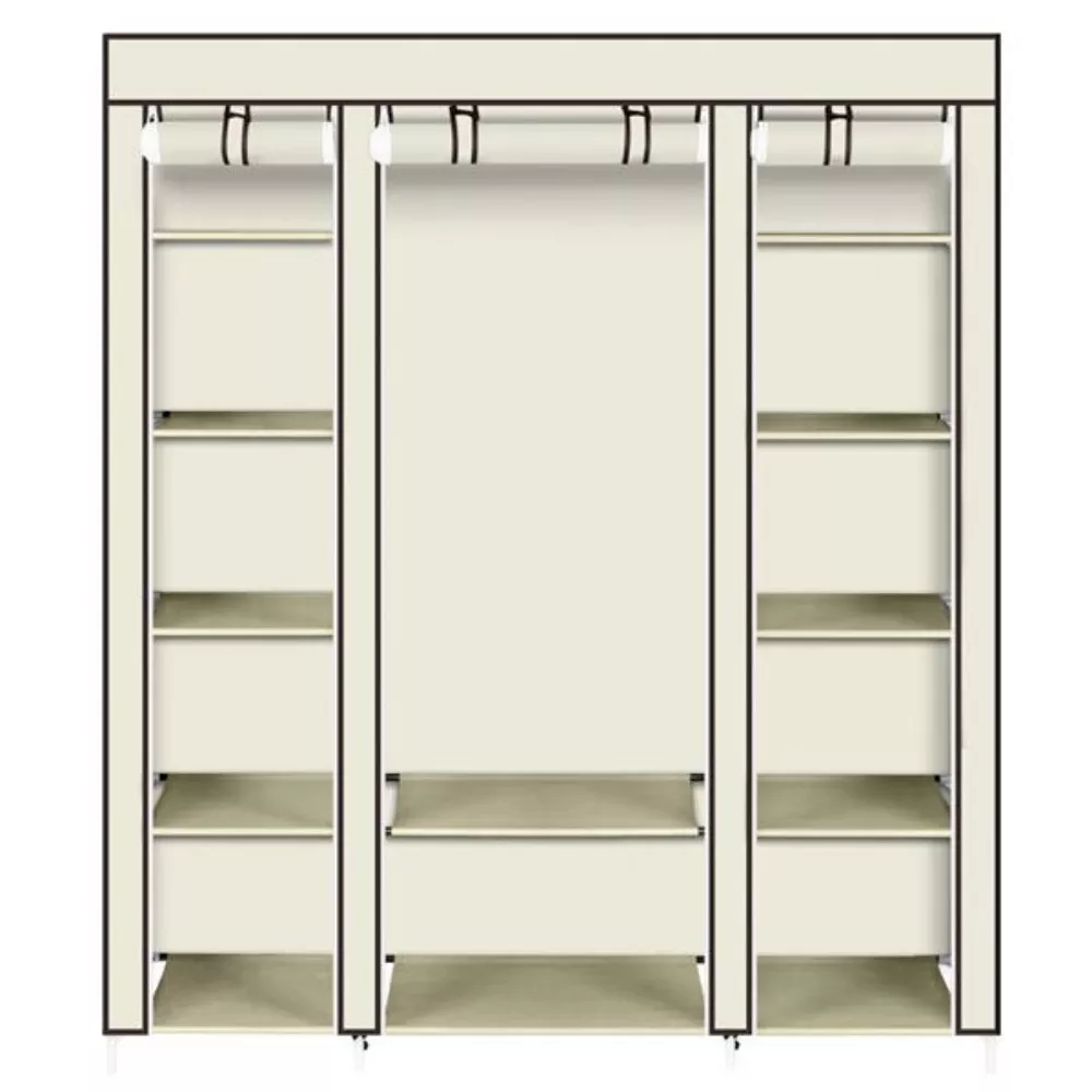 Wardrobe Storage Organizer with Non-Woven Fabric and Sturdy Frame