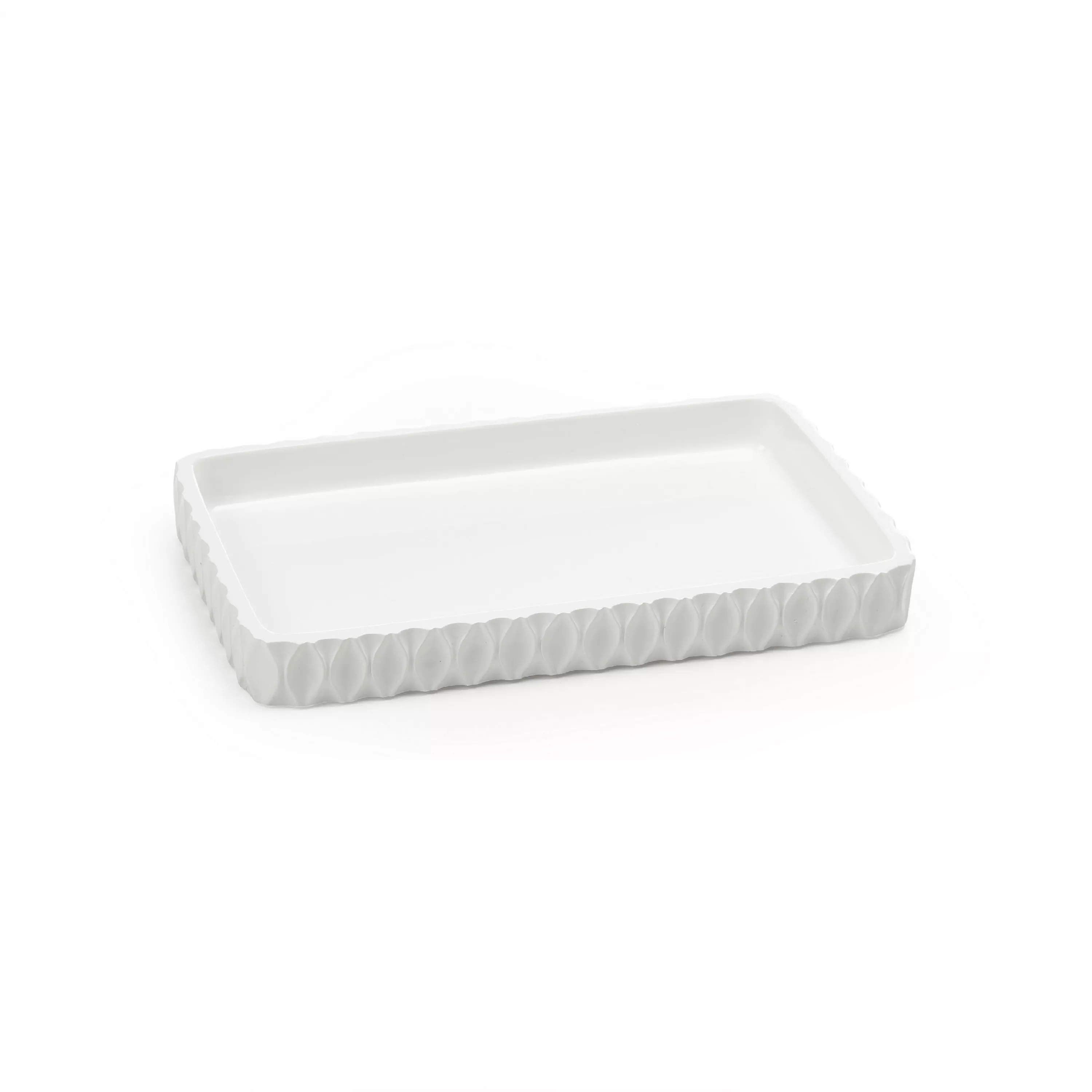 Wave White Amenity Tray