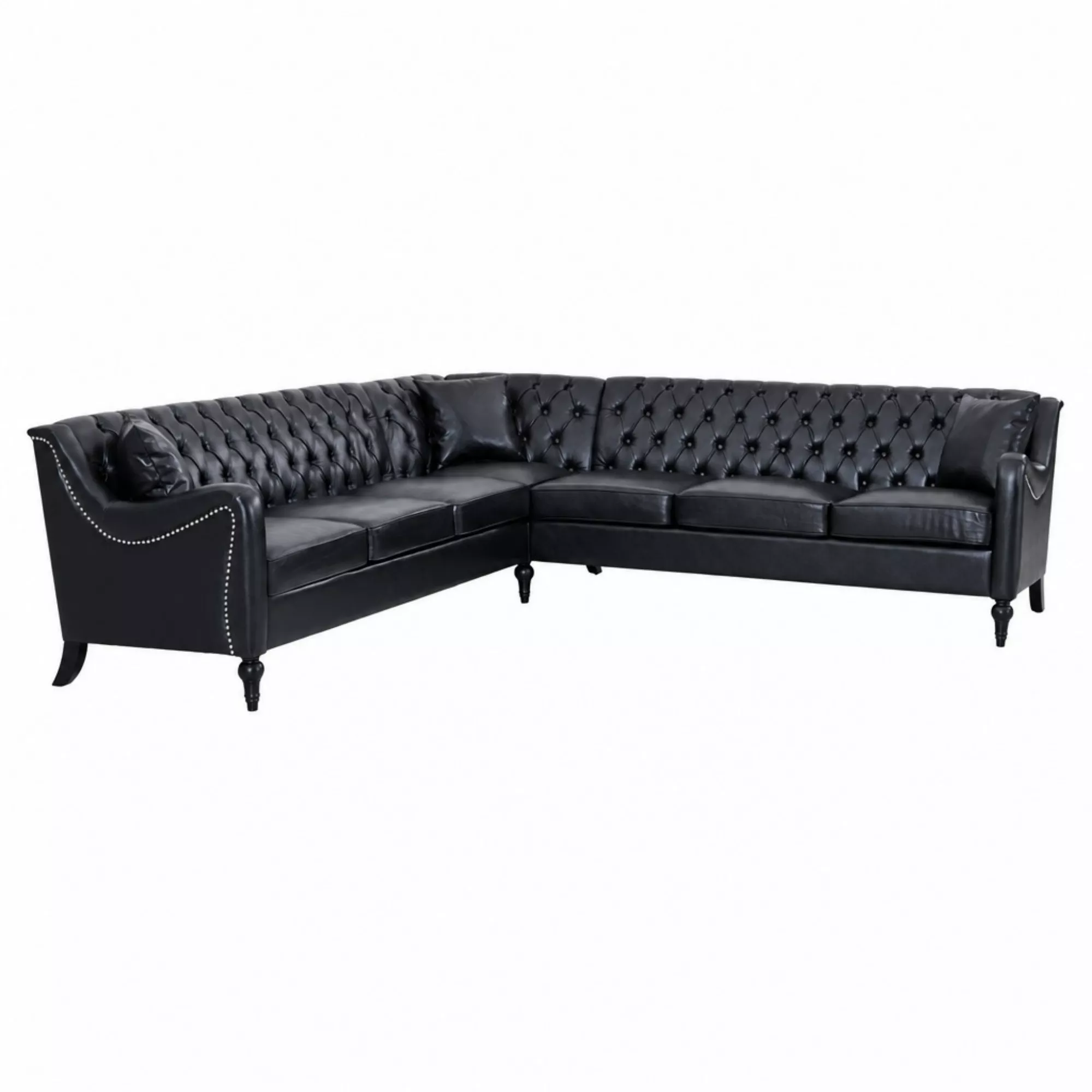 Welknu PU Leather L‑Shaped Sectional Sofa