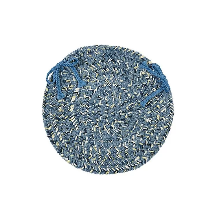 West Bay- Blue Tweed Chair Pad (single)