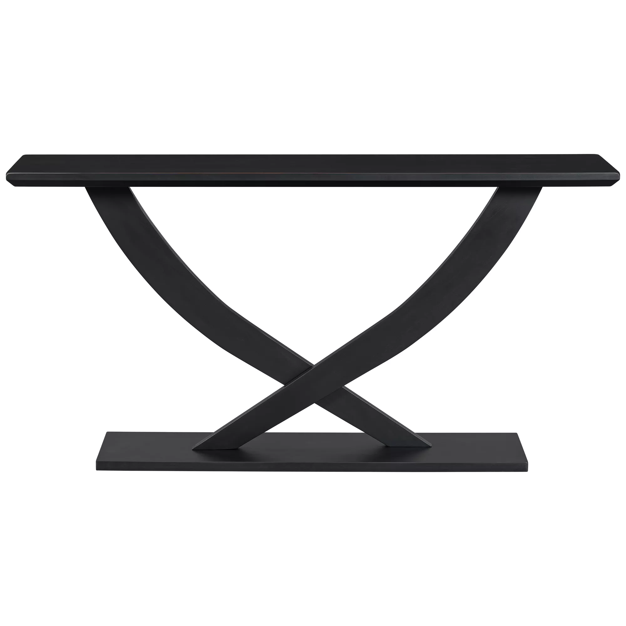 Whisen 57'' Modern Rustic Console Table with Cross-Leg Design, Sturdy Construction and Spacious Top