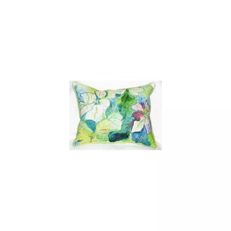 White Poinsettia Extra Large Zippered Pillow 20x24