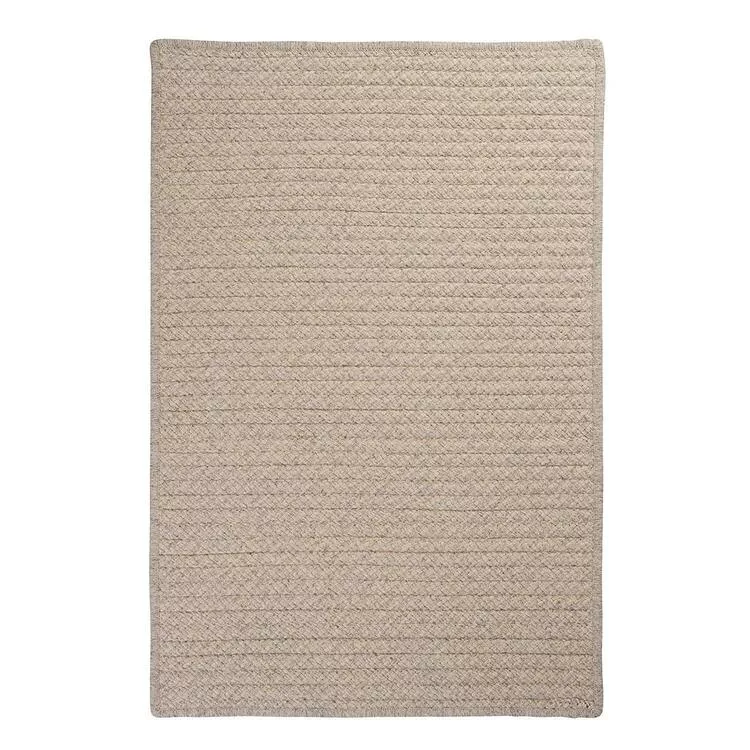 Wool Area Rug Natural Houndstooth 7x9 Cream - Colonial Mills