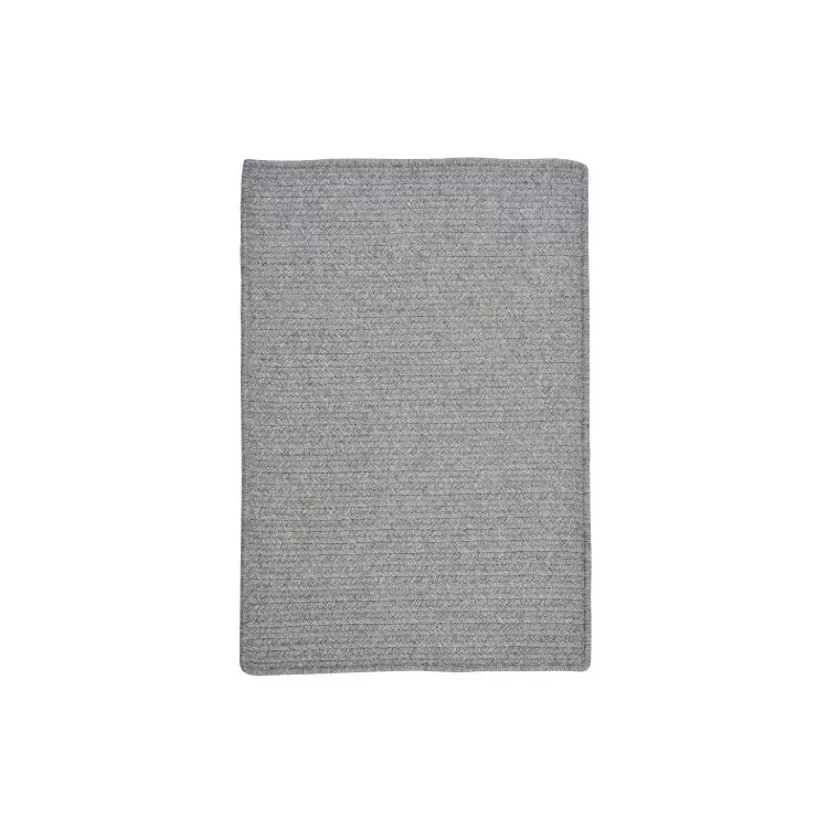 Wool Blend Flat Braid Rug 2x3' Light Gray - Colonial Mills