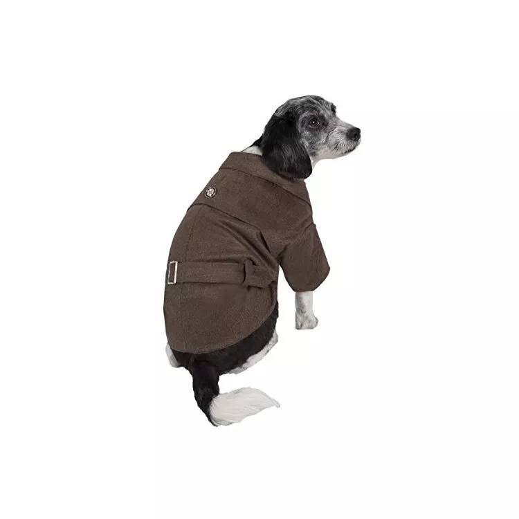 Woolen Pet Coat with Buckled Back & Adjustable Velcro Closure