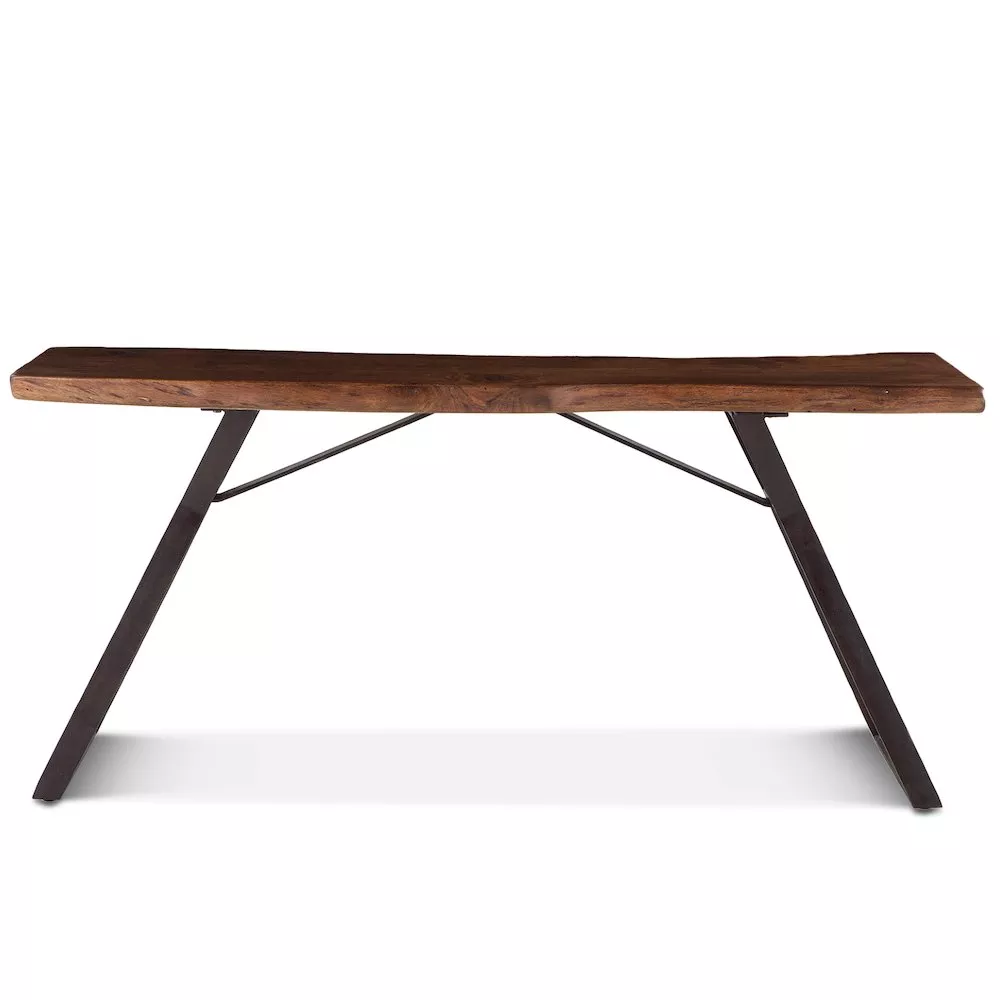 World Interiors Nottingham 68" Console Table in Walnut Finish